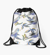 Parakeet pattern Drawstring Bag