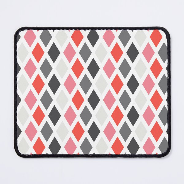 Item preview, Coral Pink & Grey Diamond Argyle Pattern – Modern Geometric Throw Pillow designed and sold by FestivityFinds.