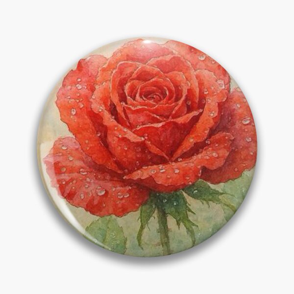 Item preview,  Big Red Dew Covered Rose designed and sold by TinCatOutPost.