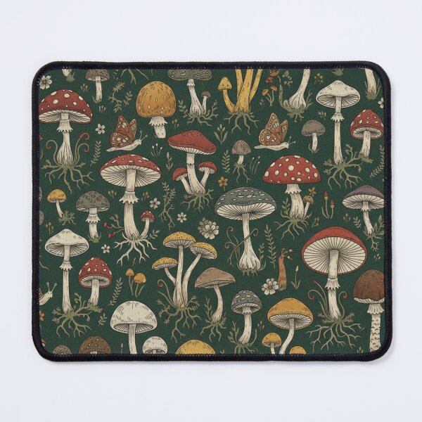 Item preview, Earthy Mushroom Pattern Amanita & Friends designed and sold by ZyVoAli.