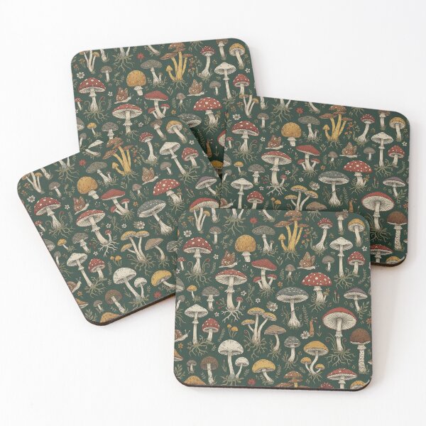 Item preview, Earthy Mushroom Pattern ​Amanita & Friends designed and sold by ZyVoAli.