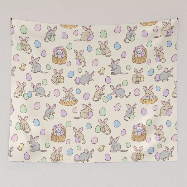 Item preview, Bilby and Easter eggs (Cream) designed and sold by HarunaMcDesigns.