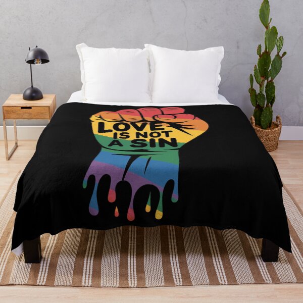 Item preview, Love Is Not a Sin - LGBT Gay Pride Rainbow Flag designed and sold by CruelShadesSt.