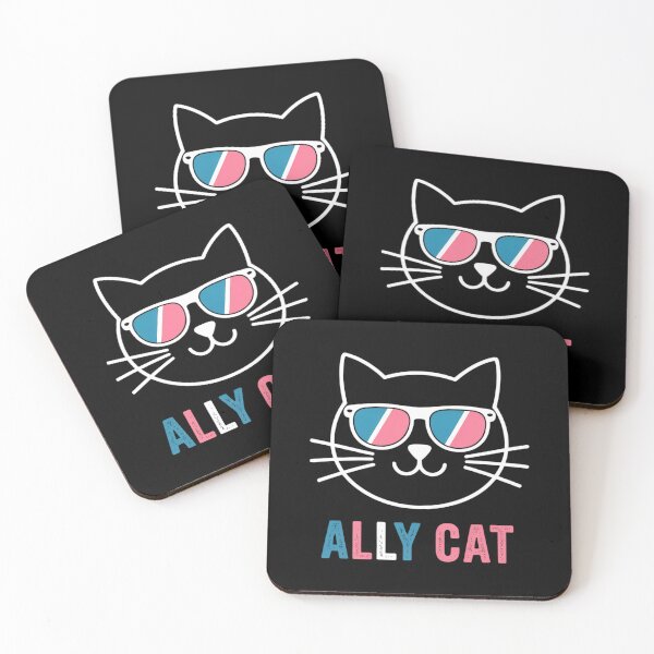 Item preview, Ally Cat Transgender Trans Pride Stuff Flag Transsexual LGBT designed and sold by CruelShadesSt.