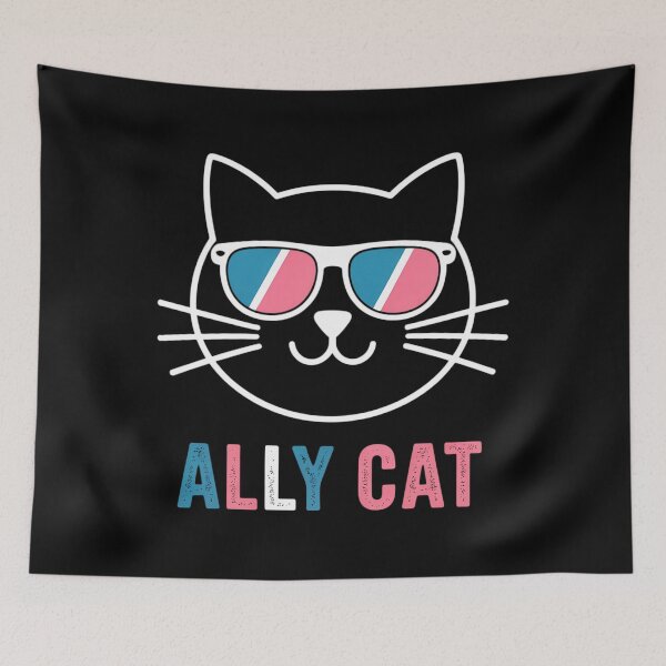 Item preview, Ally Cat Transgender Trans Pride Stuff Flag Transsexual LGBT designed and sold by CruelShadesSt.