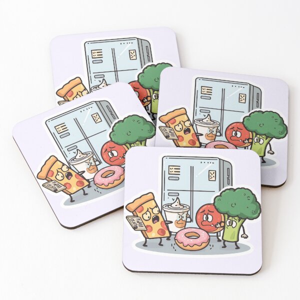 Item preview, Hilarious Kawaii Midnight Leftovers – Funny Food Cartoon Chaos – Stickers, Mugs & Aprons designed and sold by MeghannsMinimalMeals.
