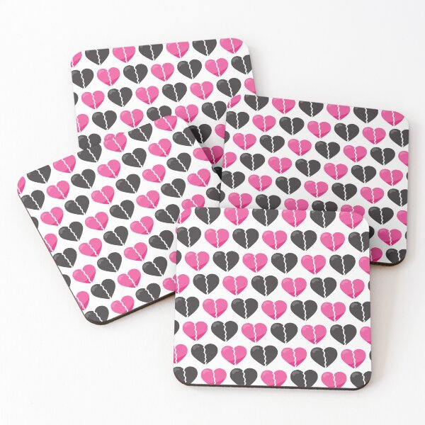 Item preview, Broken Heart Pattern Design in Black and Pink - Trendy and Bold Phone Case Design designed and sold by FestivityFinds.