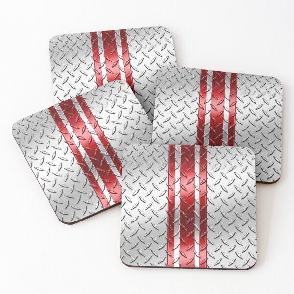 Item preview, Forged Tread: 4-Way Industrial Steel PHONE CASE (CHROME - RED RACING)  designed and sold by CleverCulture.