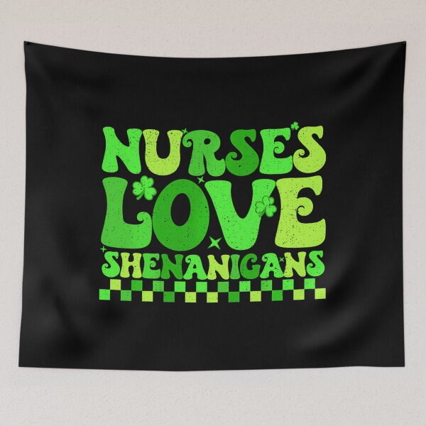 Item preview,  Nurses Love Shenanigans Retro St Patricks Day Nursing  designed and sold by KonopikaaArt.