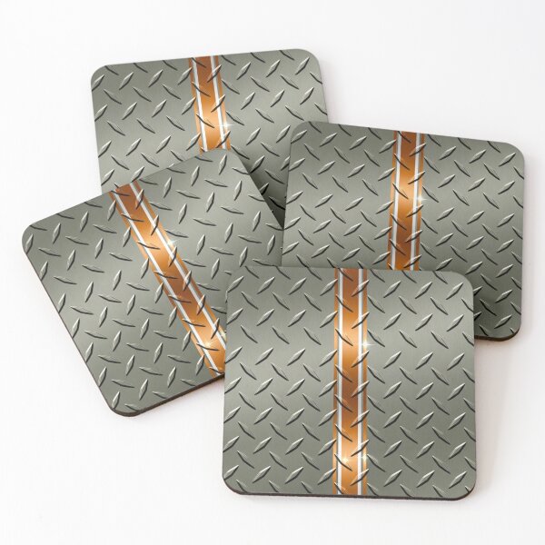 Item preview, Forged Tread: 4-Way Industrial Steel PHONE CASE (MILITARY GREEN - ORANGE WHITE RACING)  designed and sold by CleverCulture.