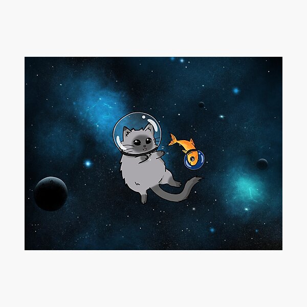 Item preview, spacecat and spacefish designed and sold by sivelobanova.