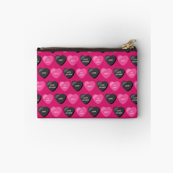 Item preview, Sarcastic Candy Heart Design - 'Love Stinks', 'Jerk', 'Go Away', and 'Next' for Bold Notebook designed and sold by FestivityFinds.