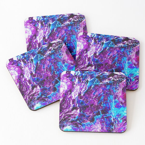 Item preview, Electric Veins – Abstract Nature Texture in Neon Purple & Blue designed and sold by James McCleese.