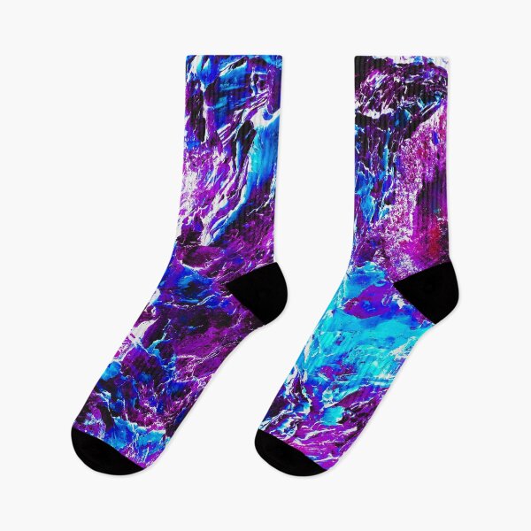 Item preview, Electric Veins – Abstract Nature Texture in Neon Purple & Blue designed and sold by James McCleese.