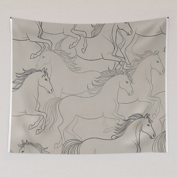 Item preview, Seamless Repeating Horse Pattern (image size 7840x11680) designed and sold by Digital-Davinci.