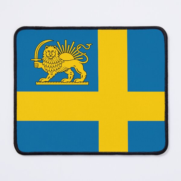 Item preview, Swedish–Iranian Heritage Flag | Lion and Sun Fusion designed and sold by FlagX.