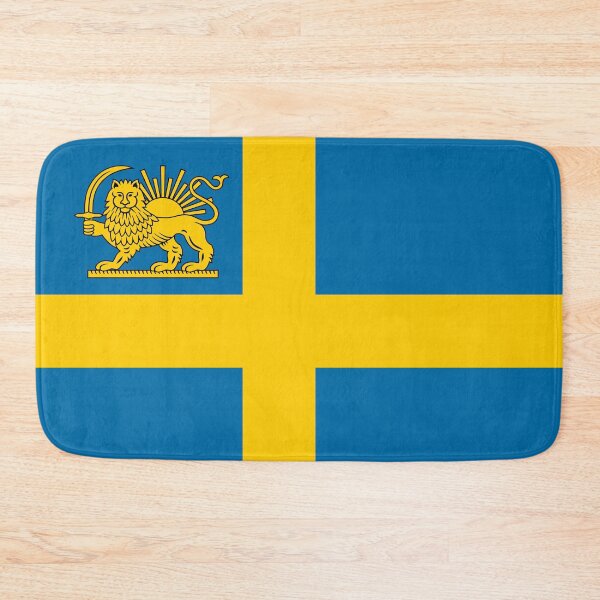 Item preview, Swedish–Iranian Heritage Flag | Lion and Sun Fusion designed and sold by FlagX.