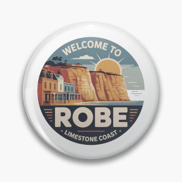Item preview, Welcome to Robe - Limestone Coast Vintage Travel Sticker designed and sold by Random Designs.