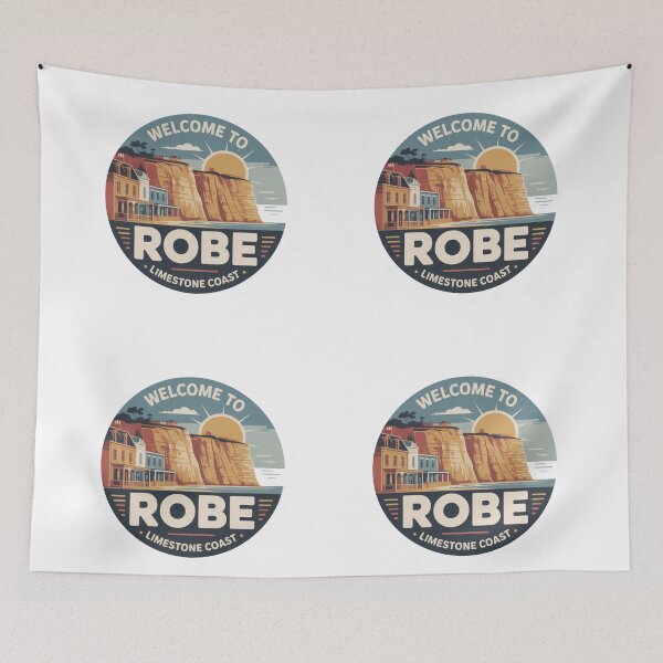 Item preview, Welcome to Robe - Limestone Coast Vintage Travel Sticker designed and sold by Random Designs.