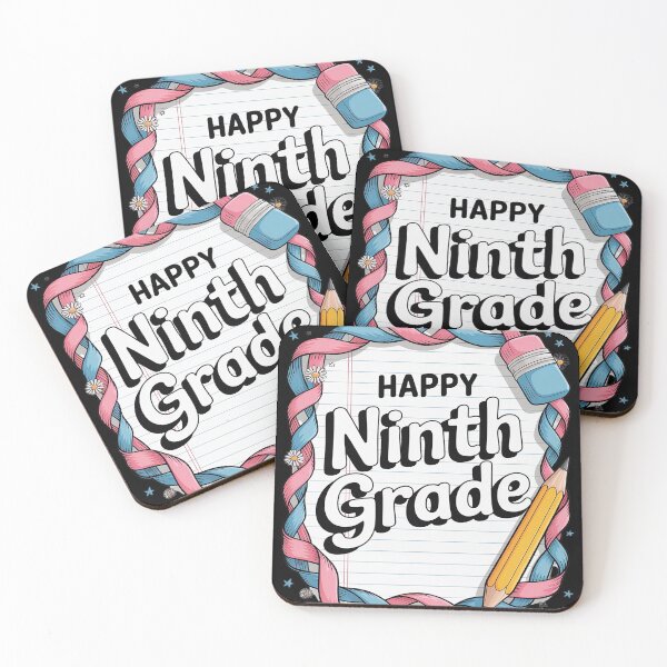 Item preview, Ninth Grade Back to School for Girls Pink Notebook designed and sold by Voidbinder.