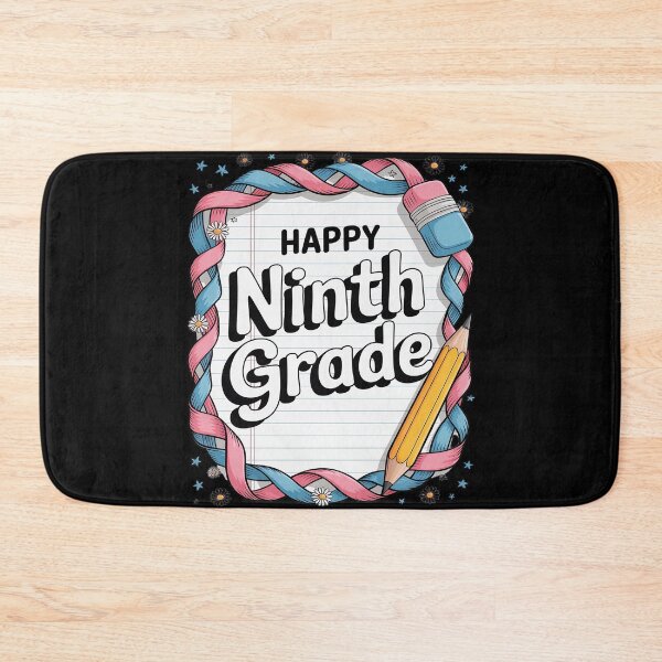 Item preview, Ninth Grade Back to School for Girls Pink Notebook designed and sold by Voidbinder.