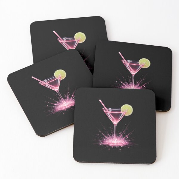 Item preview, Pink Martini with Lime Cocktail Party Drinking designed and sold by EllenJast.