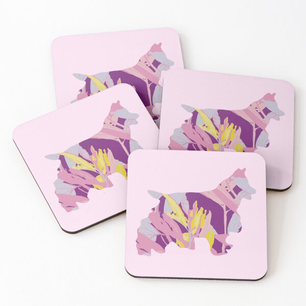 Item preview, Scottish Terrier Silhouette with Australian Wattle Leaf designed and sold by hayleygpaints.