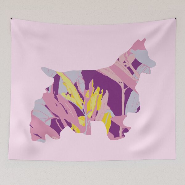 Item preview, Scottish Terrier Silhouette with Australian Wattle Leaf designed and sold by hayleygpaints.