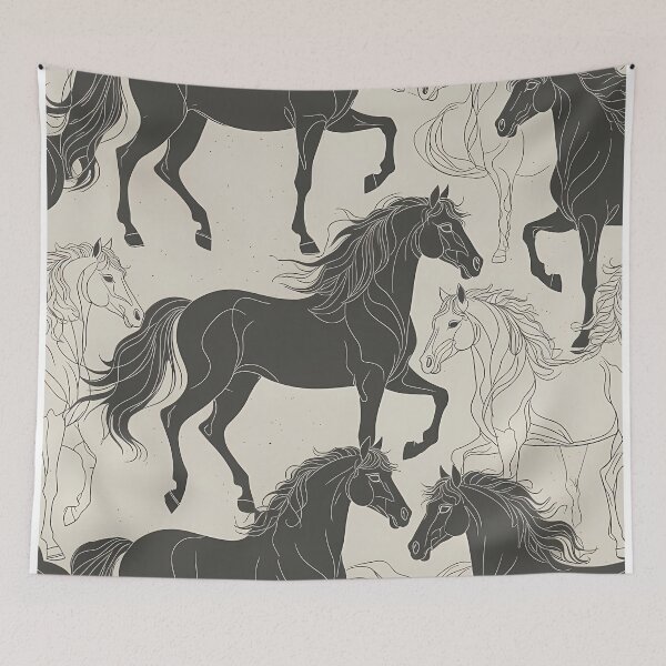 Item preview, Seamless Repeating Horse Pattern (image size 7840x11680) designed and sold by Digital-Davinci.