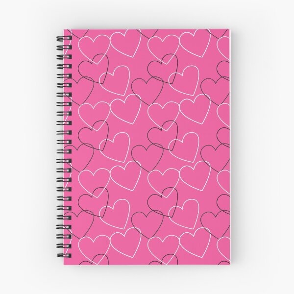 Item preview, Pink Heart Pattern with White and Black Outline – Stylish Mouse Pad Design designed and sold by FestivityFinds.