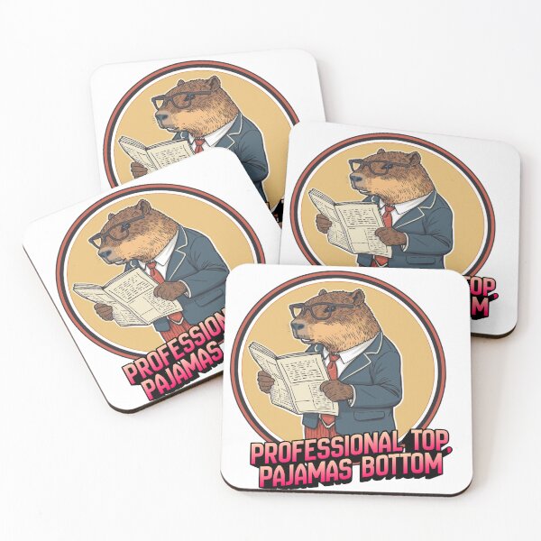 Item preview, WFH Professional Pajamas - Funny Capybara designed and sold by The Prompted Soul.