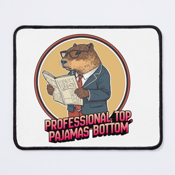 Item preview, WFH Professional Pajamas - Funny Capybara designed and sold by The Prompted Soul.