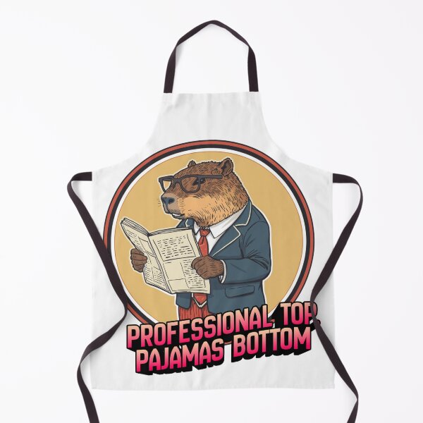 Item preview, WFH Professional Pajamas - Funny Capybara designed and sold by The Silly Grumpy Society.