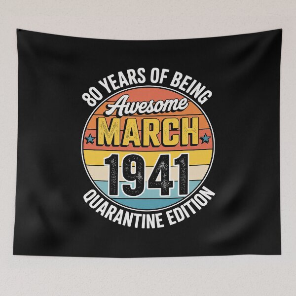 Item preview, Born March 1941 80th Quarantine Bithday Gift Made in 1941 designed and sold by KonopikaaArt.