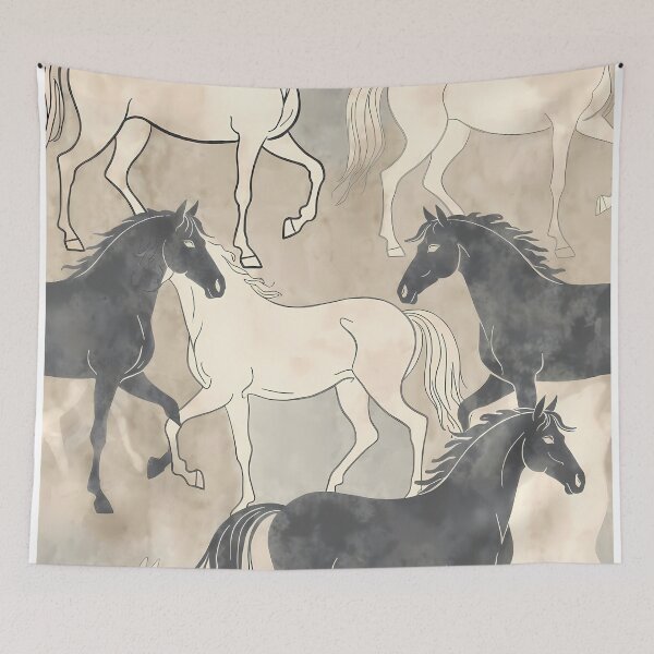 Item preview, Seamless Repeating Horse Pattern (image size 7840x11680) designed and sold by Digital-Davinci.