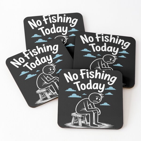 Item preview, No Fishing Today Sad Stick Figure Fishing Lover Fathers Day designed and sold by Voidbinder.