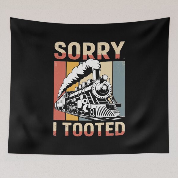 Item preview, Train Humor Saying Railroad Sorry I Tooted Kids designed and sold by MarryIsMonth.