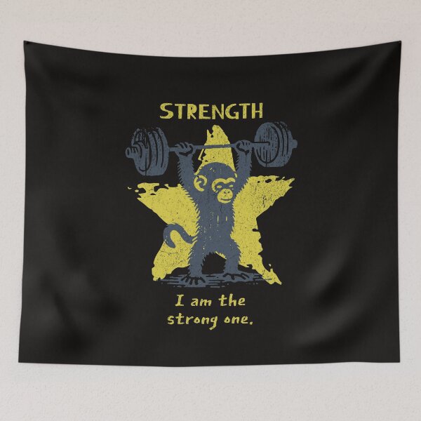 Item preview, Baby Monkey , Chimpanze Lifting Weights, Star background. designed and sold by scooterbaby.