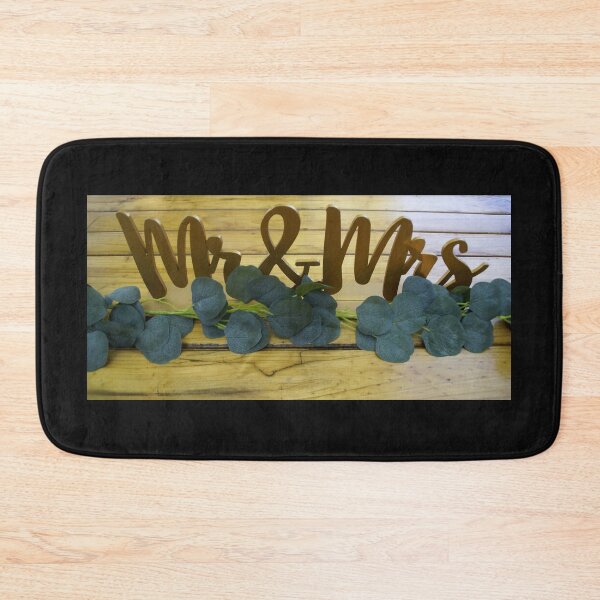 Item preview, Rustic Mr & Mrs Wedding Sign with Eucalyptus - Vineyard Romance Print designed and sold by MagpieSprings.