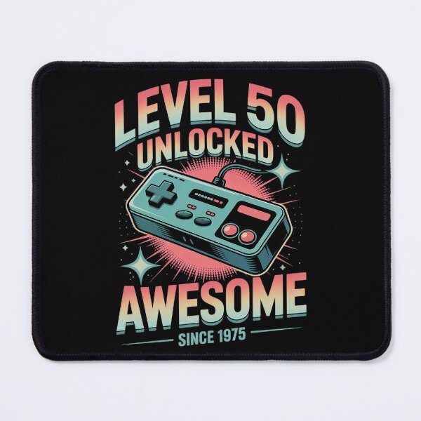 Item preview, Level 50 Unlocked 50th Birthday 50 Year Old Man Gaming designed and sold by AquaKiev.