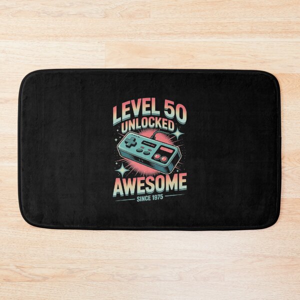 Item preview, Level 50 Unlocked 50th Birthday 50 Year Old Man Gaming designed and sold by AquaKiev.