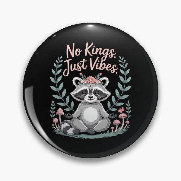 Item preview, No Kings In America – Peaceful Protest Rally Raccoon designed and sold by Voidbinder.