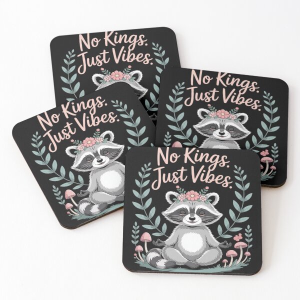 Item preview, No Kings In America – Peaceful Protest Rally Raccoon designed and sold by Voidbinder.