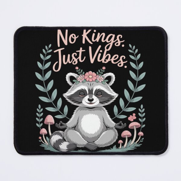 Item preview, No Kings In America – Peaceful Protest Rally Raccoon designed and sold by Voidbinder.