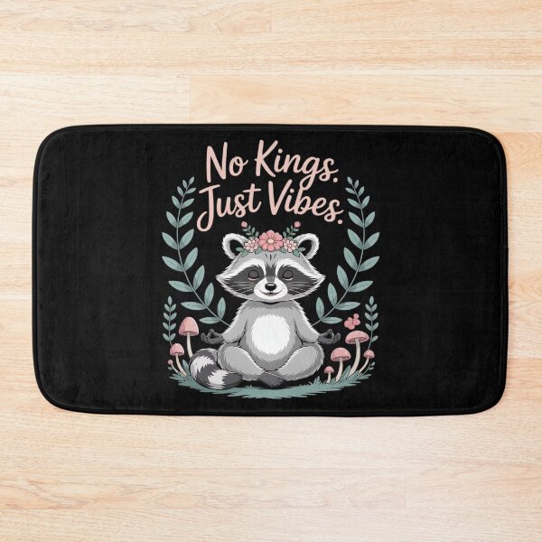Item preview, No Kings In America – Peaceful Protest Rally Raccoon designed and sold by Voidbinder.