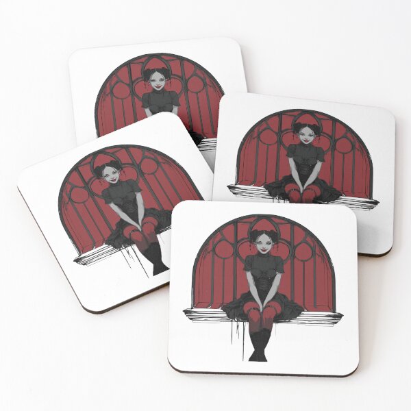 Item preview, Gothic Valentine Girl Window Romantic Alt Illustration designed and sold by PluffyPanda.
