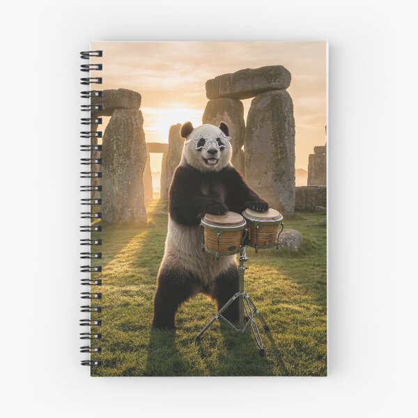 Item preview, Flamboyant Giant Panda Plays the Bongos at Stonehenge designed and sold by Tridentulus.