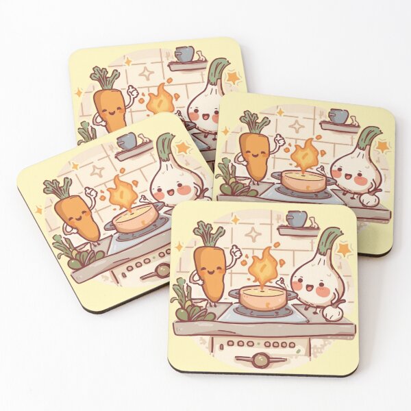 Item preview, Cute Kawaii Chef in Training – Encouraging Food Friends Cartoon – Stickers, Mugs & Aprons designed and sold by MeghannsMinimalMeals.