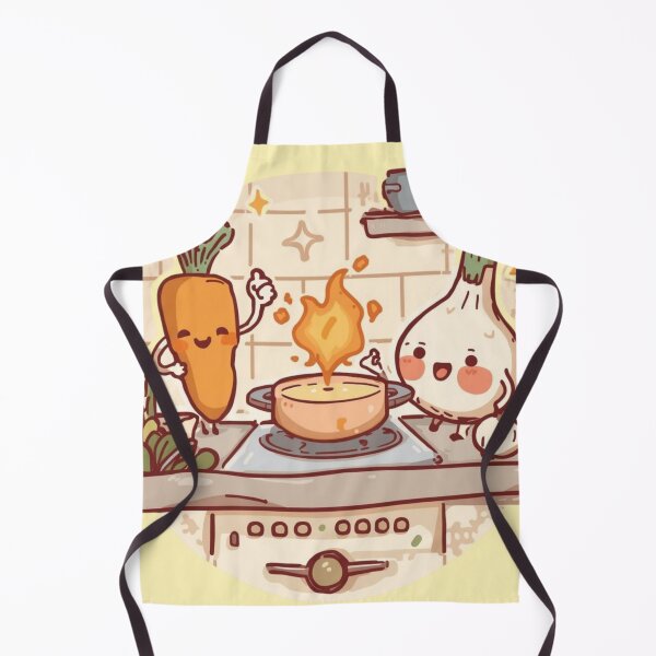 Item preview, Cute Kawaii Chef in Training – Encouraging Food Friends Cartoon – Stickers, Mugs & Aprons designed and sold by MeghannsMinimalMeals.