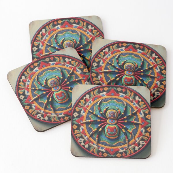 Item preview, Colorful Spider Yarn Painting  designed and sold by TinCatOutPost.